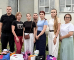 Участники акции по сбору гуманитарной помощи многодетным семьям
